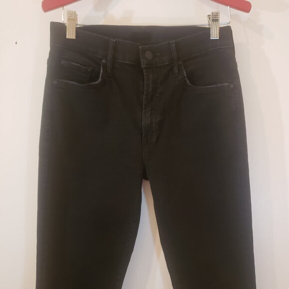 MOTHER Insider Crop Step Black Fray Jeans - Picture 12 of 16